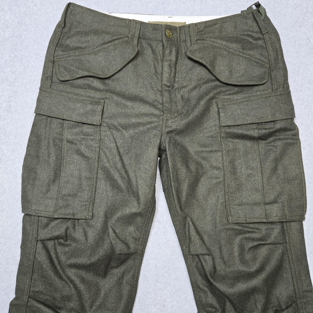 Apolis Pants Mens 34x32 Green Cargo Tweed Global Citizen Drawstring‎ Pockets - Picture 2 of 15